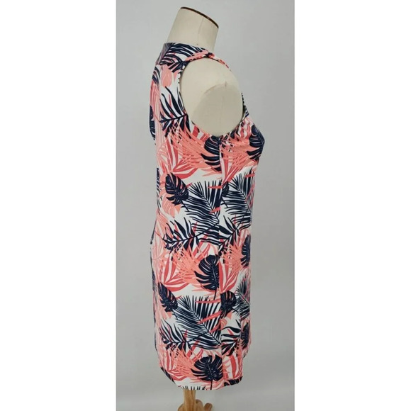 Katherine Way Womens Seaside Halter Dress Tropical Pink Blue Fitted Extra Small - Picture 8 of 10